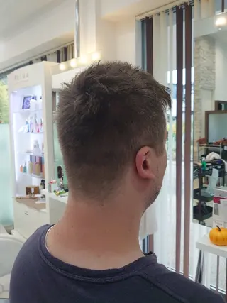 ショート メンズ ☆カットモデル募集 生駒富雄☆丸上のヘアスタイル