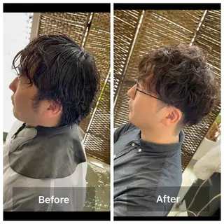 ショート パーマ メンズ share salon　SCENA所属・堤太志 メンズパーマ特化のヘアスタイル