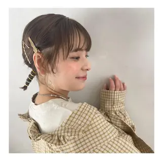 ミディアム ❁⃘ ち だ り さ ❁⃘のヘアスタイル