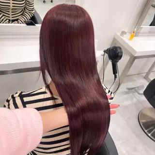 ロング カラー 女の子が好きな色 モテ暖色🎀🪽のヘアスタイル