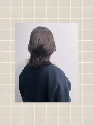 ミディアム カラー 聖花/暖色カラー /縮毛矯正/透明感のヘアスタイル