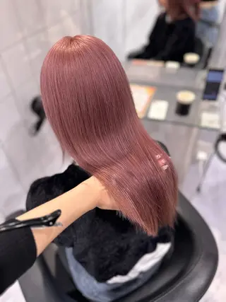 カラー ワンカラーでできる 暖色カラーゆいりのヘアスタイル