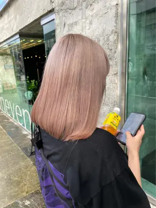 セミロング カラー 🧸ミルクティー🧸 kousei🧸のヘアスタイル