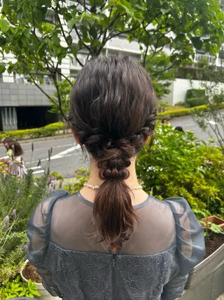 セミロング ヘアアレンジ ヘアセット/眉毛カッ ト/Nana〻のヘアスタイル