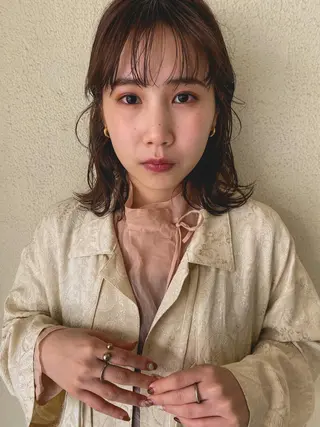 ミディアム カラー イチカワ ミオ/ minim hairのヘアスタイル