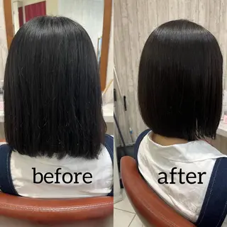 ミディアム 🌫️縮毛矯正/髪質 改善/ゆずる🌫️のヘアスタイル