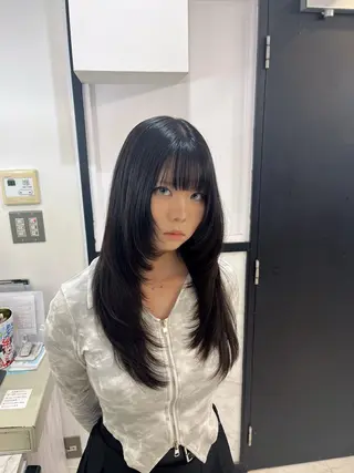 ロング 髪質改善×韓国 レイヤー ひかるのヘアスタイル
