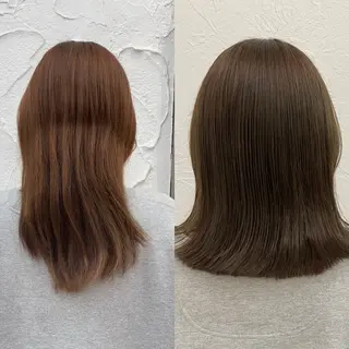 ミディアム カラー M.SLASH センター北所属・竹内 貫のヘアスタイル