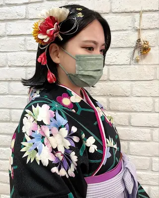 ミディアム カラー ヘアアレンジ ブリーチなし/ レイヤー🌿runaのヘアスタイル