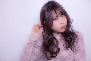 セミロング カラー 横山 直輝のヘアスタイル