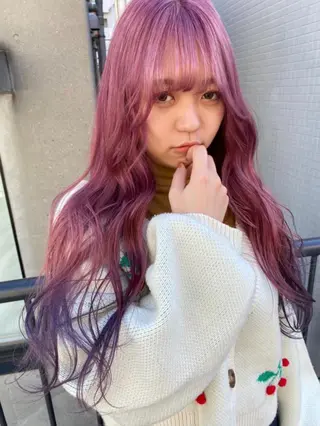 ロング カラー MIYU💋💖 〈XENA渋谷本店〉のヘアスタイル