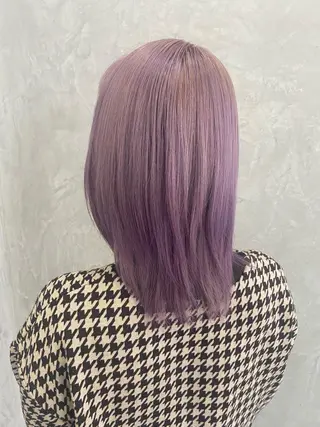 セミロング カラー 佐伯 鼓乃美のヘアスタイル