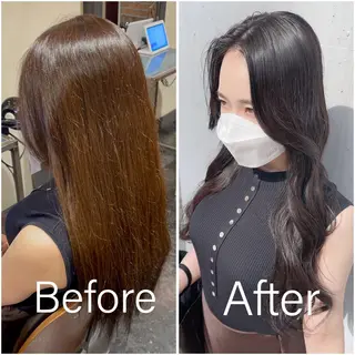 ロング カラー 泉 堅也のヘアスタイル
