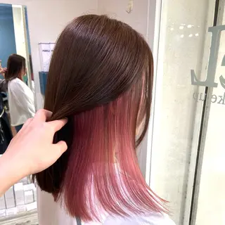 ミディアム カラー 髪質改善/ストレート /透明感/西川奈穂のヘアスタイル