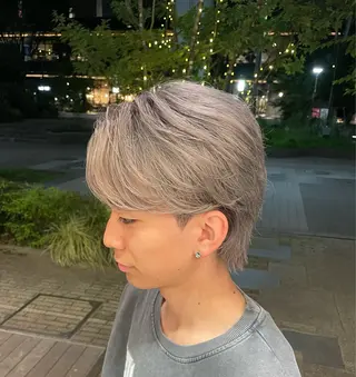 ショート カラー メンズ アミ トモヤのヘアスタイル