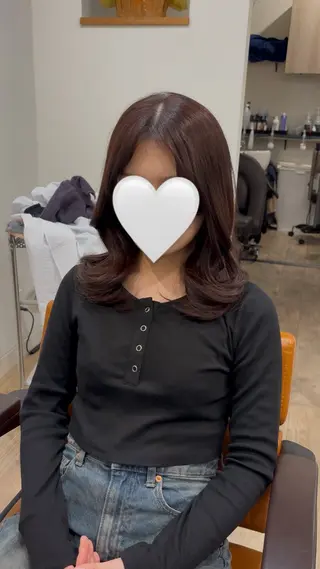 ミディアム レイヤーカット🫧艶 カラー/LILICAのヘアスタイル