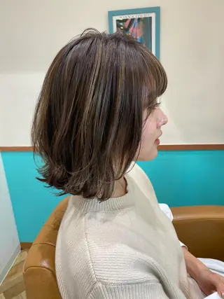 ショート カラー ボブ韓国風レイヤー 髪質改善/畠中ケントのヘアスタイル