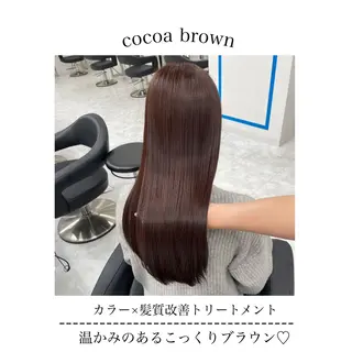 セミロング カラー ヘアアレンジ Ella所属・nana【艶髪】/ レイヤー/縮毛矯正のヘアスタイル