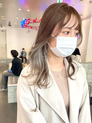 ロング カラー ヘアアレンジ ハイトーン/美髪矯正 🍃大江拓実のヘアスタイル