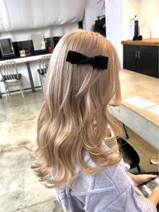 ロング カラー ヘアアレンジ 🎀暖色カラー🎀 ♡yurika♡のヘアスタイル