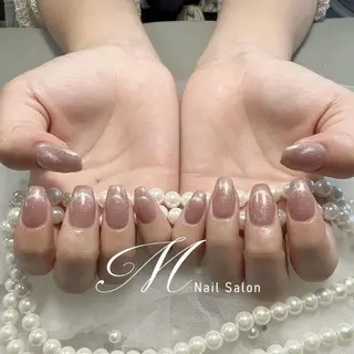 ネイル ワンホンチークネイル パラジェル取扱💕ヨのネイルデザイン