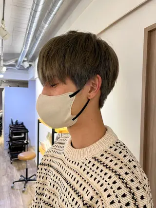 メンズ ショート/ボブ/透明 感カラー/高橋あみのヘアスタイル