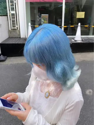 ミディアム 💛ムラ修正ブリーチ 💛YUUのヘアスタイル