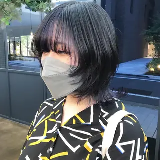 ミディアム カラー ✂︎ウルフ・ショート ✂︎MIKUNIのヘアスタイル