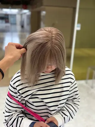 ミディアム カラー 大人っぽベージュ🤍 当日予約◎ヒロトのヘアスタイル