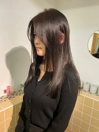 セミロング カラー sakura🌸 レイヤー/韓国ヘアのヘアスタイル