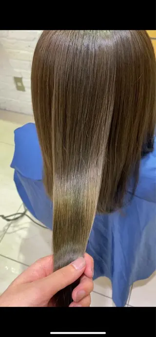 カラー コテ巻き風パーマ✨ かつみのヘアスタイル