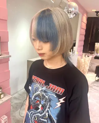 カラー 心斎橋/ブロンド/ ペールカラー/あみかのヘアスタイル