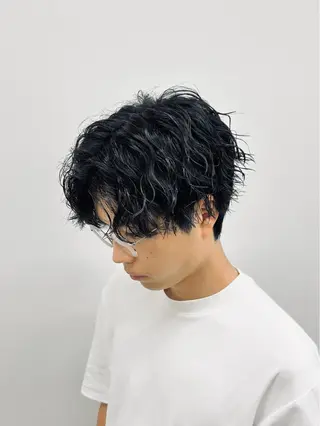 ミディアム パーマ メンズ 🏁メンズパーマ/ RYOYAのヘアスタイル