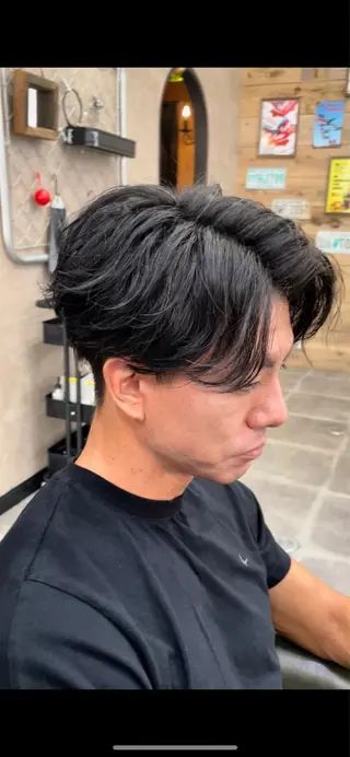 ショート カラー パーマ ヘアアレンジ メンズ キッズ ネイル マツエク・マツパ アイブロウ メンズカット✂️ パーマ寺西優真のヘアスタイル