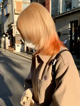 ロング カラー ヘアアレンジ ハイトーン/美髪矯正 🍃大江拓実のヘアスタイル