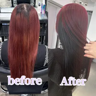 ロング ハイトーン/ウルフ /エクステ/ましろのヘアスタイル