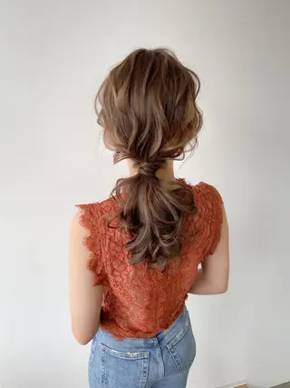 ロング カラー ヘアアレンジ autre所属・大久保 ひでなりのヘアスタイル