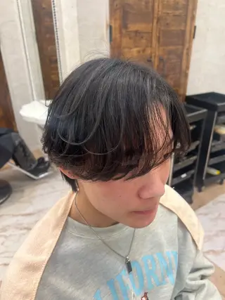 ショート メンズ 縮毛矯正/ブリーチ なしダブルカラー輝希のヘアスタイル