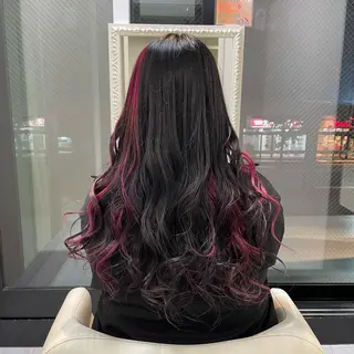 ロング カラー 神 .のヘアスタイル