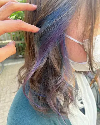 セミロング カラー 原宿サロン代表 デザインカラー伊藤卓のヘアスタイル