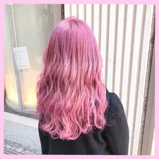 ロング カラー SHIN/レイヤー カット×クロスパーマのヘアスタイル