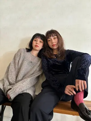 ミディアム カラー 透け感カラー/ yuzu𓂃 🥀♡のヘアスタイル