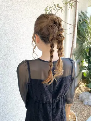 ロング ヘアアレンジ 桑原 菜摘のヘアスタイル