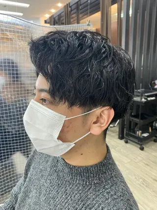ショート パーマ メンズ 市川 博紀 副店長のヘアスタイル