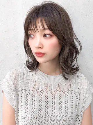 ミディアム パーマ レイヤー×髪質改善✨ 渋谷/佐藤侑哉のヘアスタイル