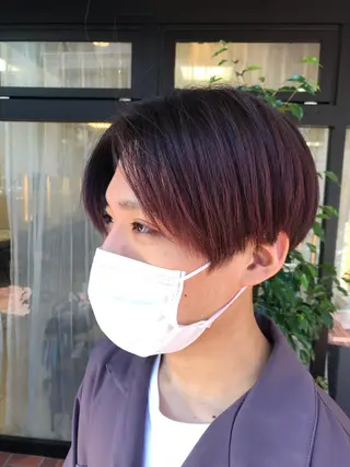 ショート カラー メンズ ボブ/インナーカラー /眉毛/Miyuのヘアスタイル