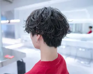 ショート パーマ メンズ 波巻きスパイラルパー マ/シャドウパーマ駿のヘアスタイル