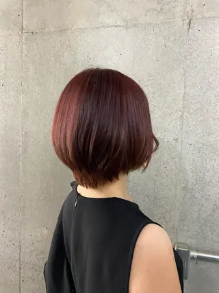 ショート センターパート/ニ ュアンスパーマのヘアスタイル