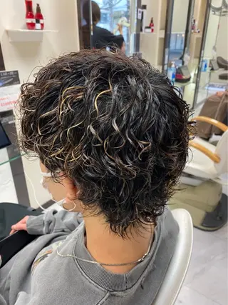 ショート パーマ メンズ ❄️メンズカット 落合諒❄️のヘアスタイル