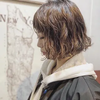 ショート パーマ ノグチ ユウキ/ボブのヘアスタイル